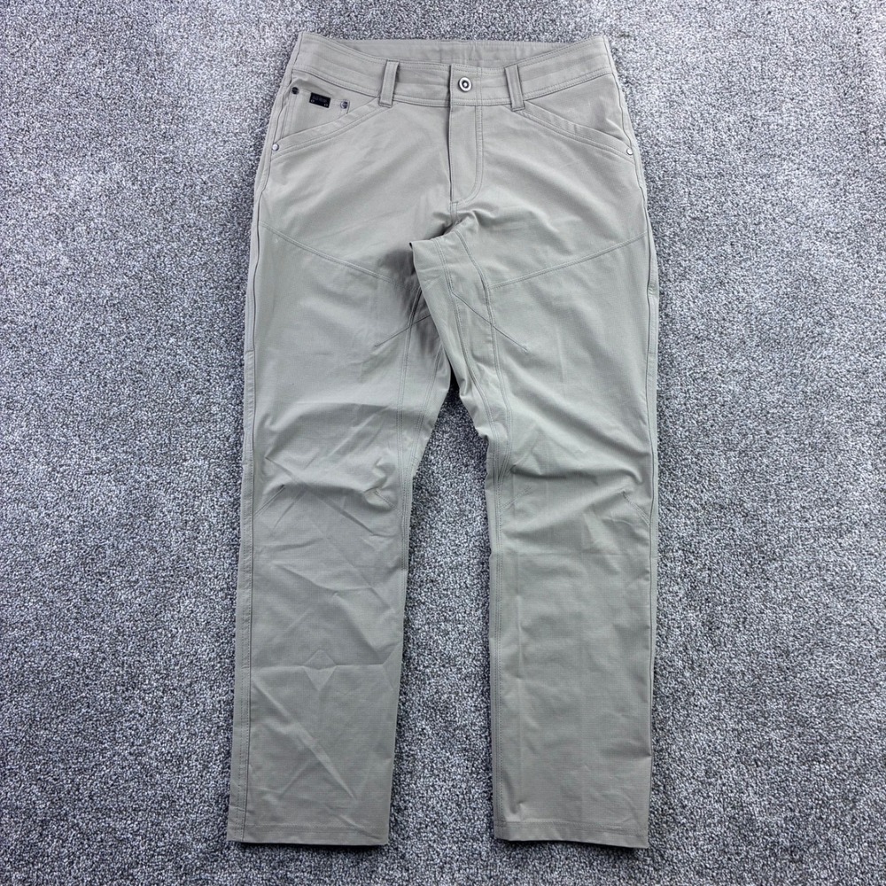 Kuhl Silencr Rogue Pants Mens 33x30 Tan Technical Hiking Outdoor Ripstop
